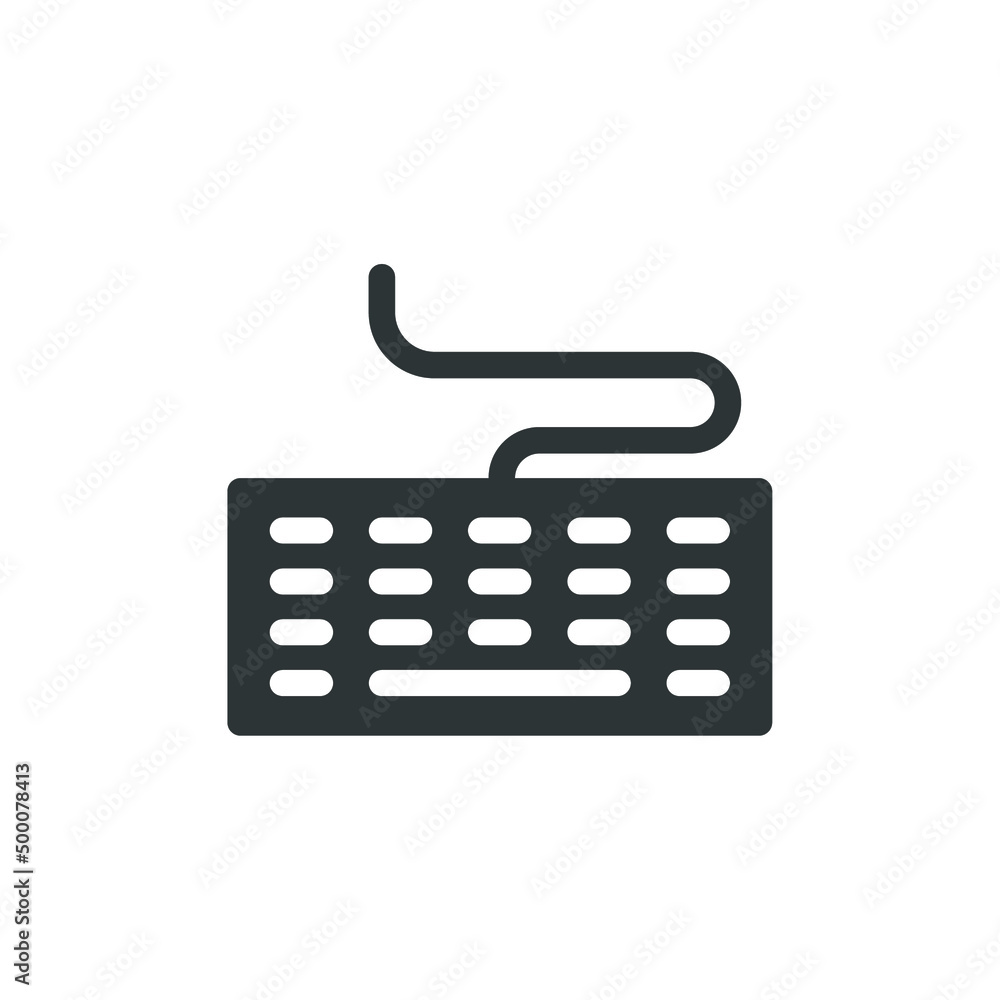 Vector sign of the keyboard symbol is isolated on a white background. keyboard icon color editable. Vector sign of the keyboard symbol is isolated on a white background. keyboard icon color editable.