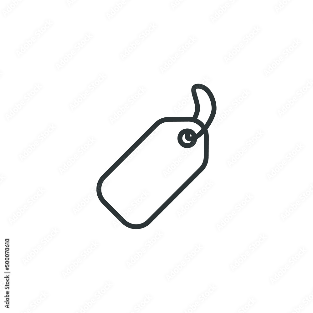 Fototapeta premium Vector sign of the label symbol is isolated on a white background. label icon color editable.