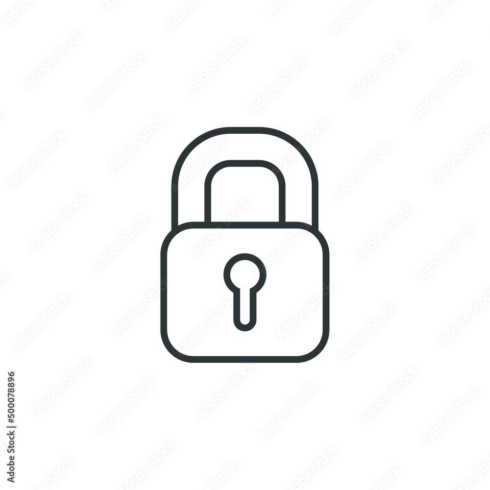 Vector sign of the lock symbol is isolated on a white background. lock icon color editable. Vector sign of the lock symbol is isolated on a white background. lock icon color editable.