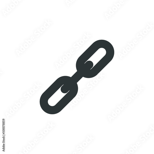 Vector sign of the link symbol is isolated on a white background. link icon color editable.