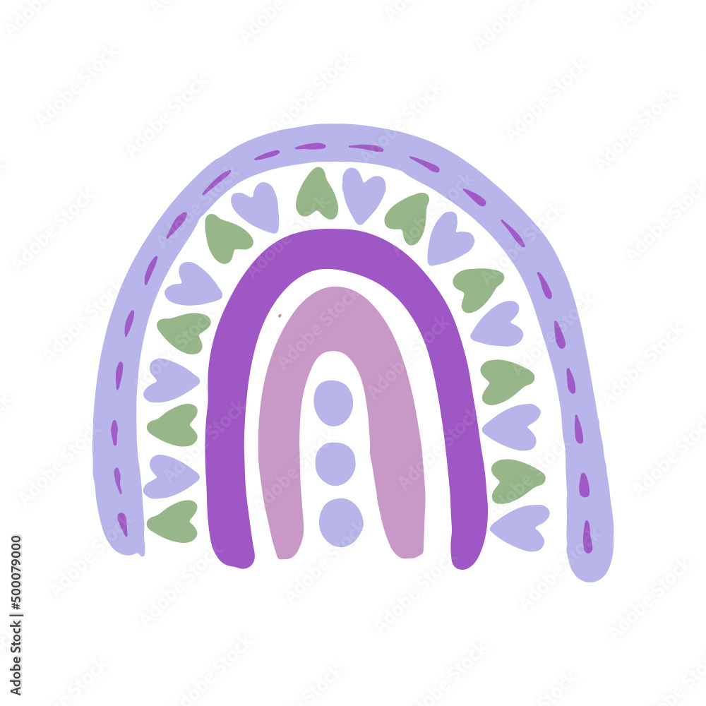 Cute hand drawn baby rainbow in modern scandinavian style. Baby decoration Cute hand drawn baby rainbow in modern scandinavian style. Baby decoration