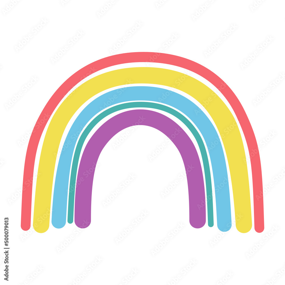 Cute hand drawn baby rainbow in modern scandinavian style. Baby decoration Cute hand drawn baby rainbow in modern scandinavian style. Baby decoration