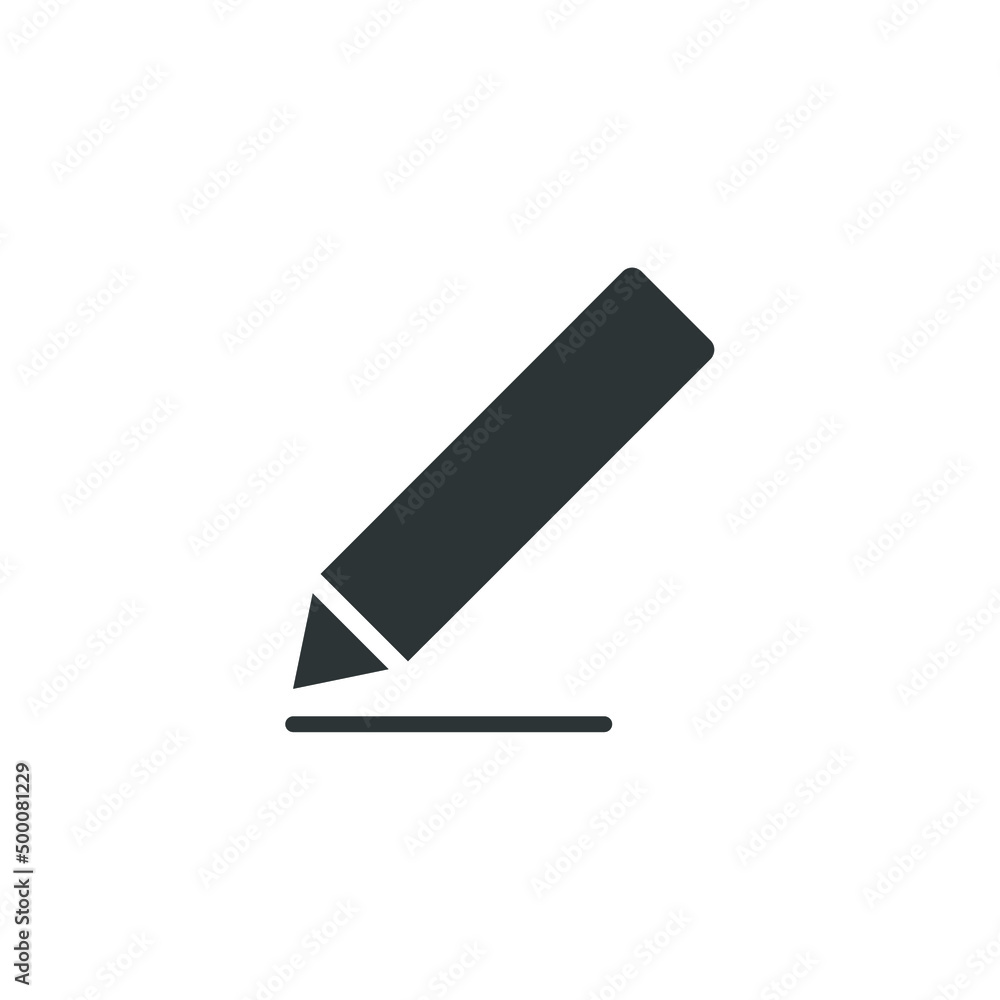 Vector sign of the pencil symbol is isolated on a white background. pencil icon color editable. Vector sign of the pencil symbol is isolated on a white background. pencil icon color editable.