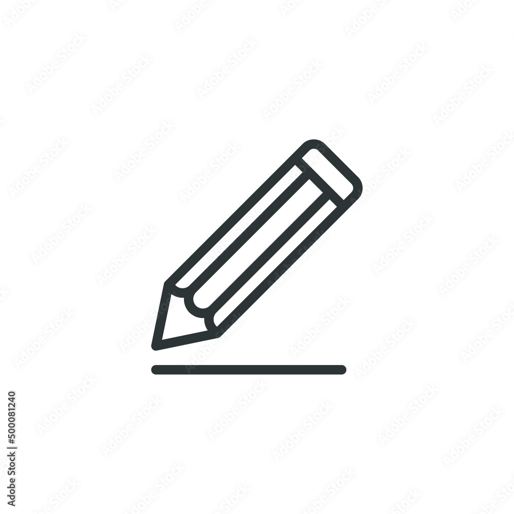 Vector sign of the pencil symbol is isolated on a white background. pencil icon color editable. Vector sign of the pencil symbol is isolated on a white background. pencil icon color editable.