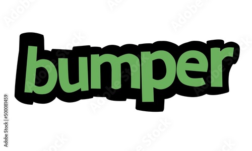 BUMPER writing graffiti design on white background