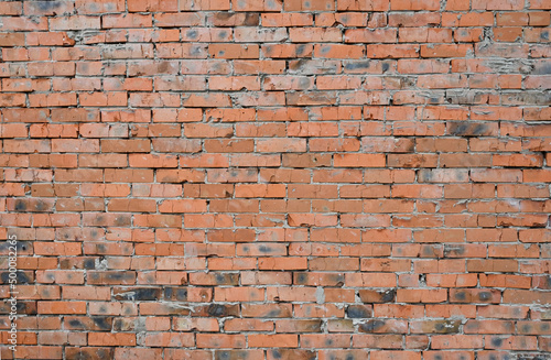 Red brick wall. brick background