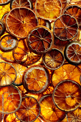 Dehydrated crispy citrus slices.
