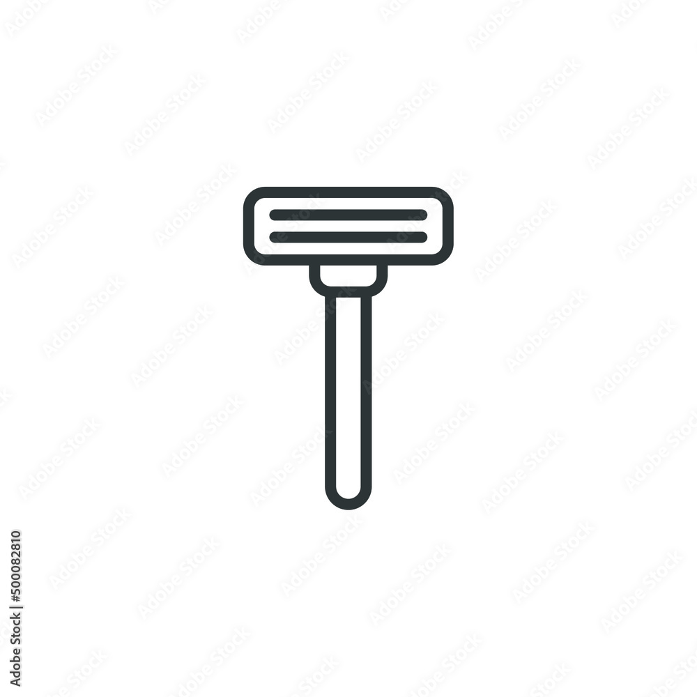 Vector sign of the razor symbol is isolated on a white background. razor icon color editable. Vector sign of the razor symbol is isolated on a white background. razor icon color editable.
