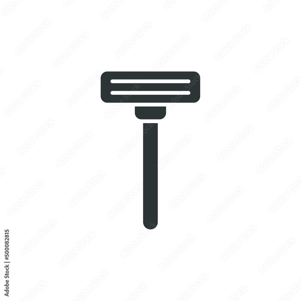 Vector sign of the razor symbol is isolated on a white background. razor icon color editable. Vector sign of the razor symbol is isolated on a white background. razor icon color editable.