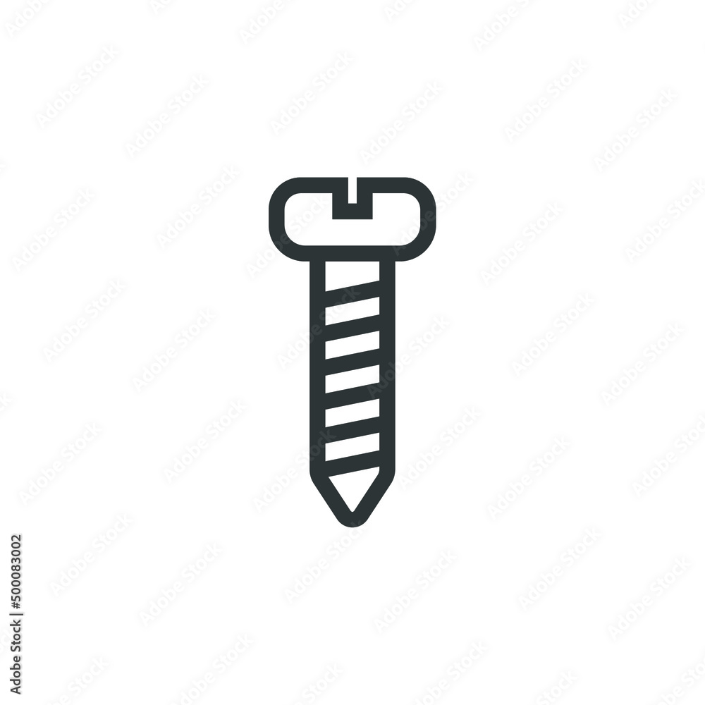 Vector sign of the screw symbol is isolated on a white background. screw icon color editable. Vector sign of the screw symbol is isolated on a white background. screw icon color editable.