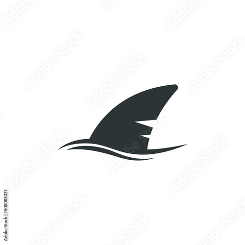 Vector sign of the shark fin symbol is isolated on a white background. shark fin icon color editable.