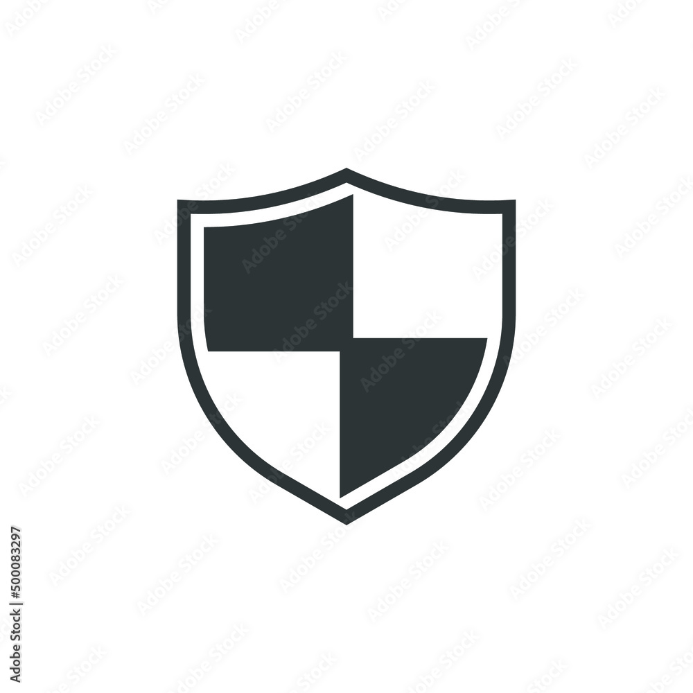 Vector sign of the shield symbol is isolated on a white background. shield icon color editable. Vector sign of the shield symbol is isolated on a white background. shield icon color editable.