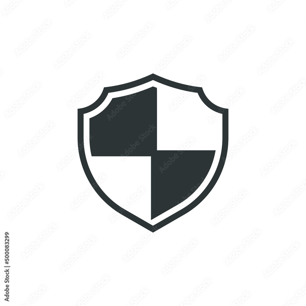 Vector sign of the shield symbol is isolated on a white background. shield icon color editable. Vector sign of the shield symbol is isolated on a white background. shield icon color editable.