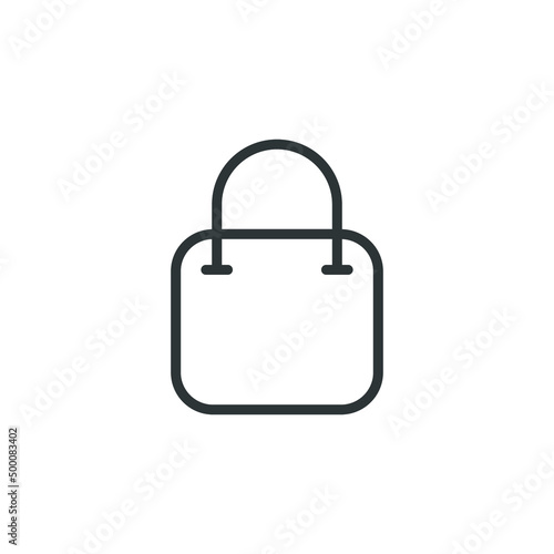 Vector sign of the shoping bag symbol is isolated on a white background. shoping bag icon color editable.