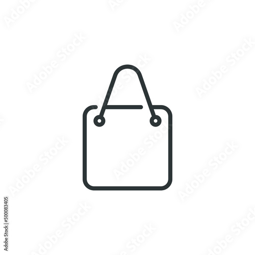 Vector sign of the shoping bag symbol is isolated on a white background. shoping bag icon color editable.