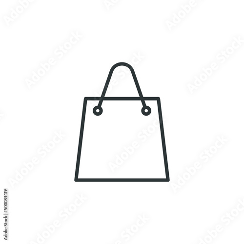 Vector sign of the shoping bag symbol is isolated on a white background. shoping bag icon color editable.