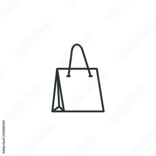 Vector sign of the shoping bag symbol is isolated on a white background. shoping bag icon color editable.