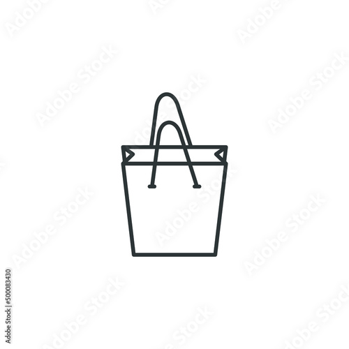 Vector sign of the shoping bag symbol is isolated on a white background. shoping bag icon color editable.