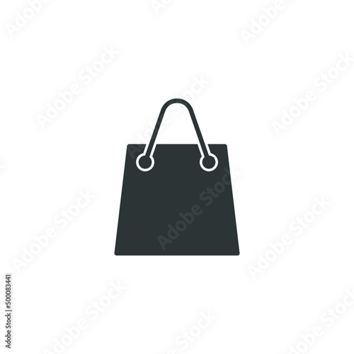 Vector sign of the shoping bag symbol is isolated on a white background. shoping bag icon color editable.