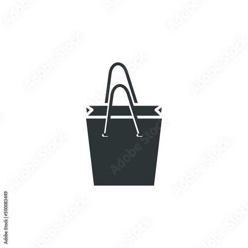 Vector sign of the shoping bag symbol is isolated on a white background. shoping bag icon color editable.