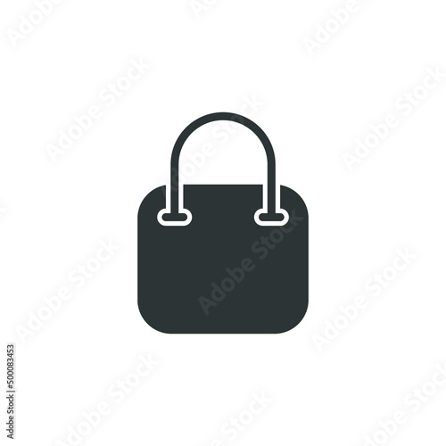 Vector sign of the shoping bag symbol is isolated on a white background. shoping bag icon color editable.