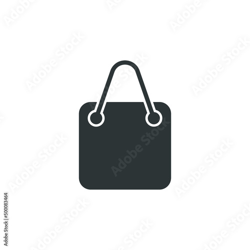 Vector sign of the shoping bag symbol is isolated on a white background. shoping bag icon color editable.