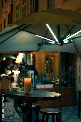 street restaurant at night