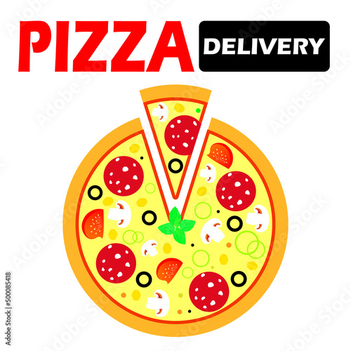 illustration of pizza delivery service banner