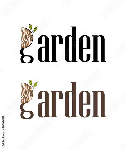 garden logo for a company, a business related to gardening, landscape design, furniture production, joiners, woodworking, cutters, for forestry engineers, for gardeners and florists