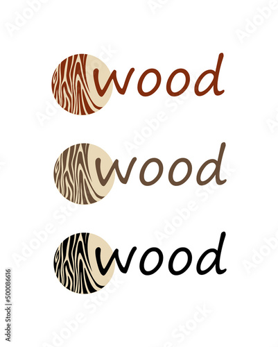 wood logo for a company, a business related to gardening, furniture, furniture production, joiners, woodworking, cutters, for forestry engineers