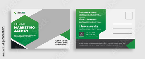 Digital marketing postcard design template