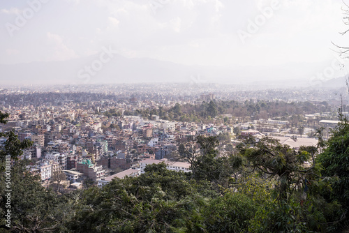 Photo de la ville de Katmandou au Népal vue du dessus