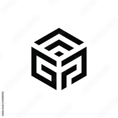 gp cube logo template design for business of financial consulting