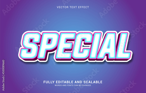 editable text effect, Special style