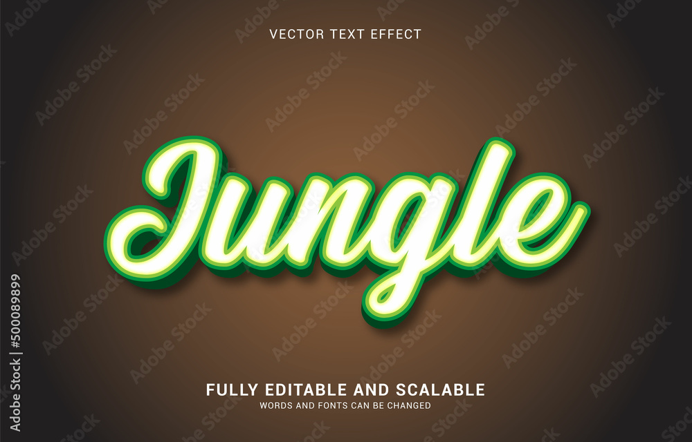 editable text effect, Jungle style editable text effect, Jungle style