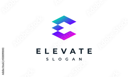 Elevate Letter E Logo Design