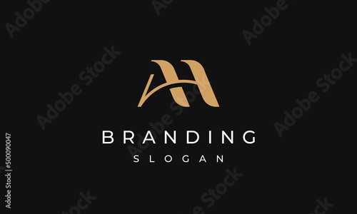 Luxury AH Logo - Letters AH Monogram photo