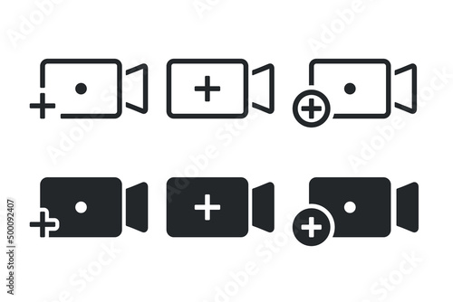 Add new video. Vector illustration