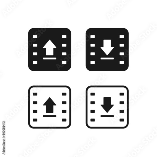 Upload download video. Vector illustration