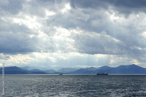 Pacific coast, Avachinskaya bay. Petropavlovsk - Kamchatsky, Russia photo