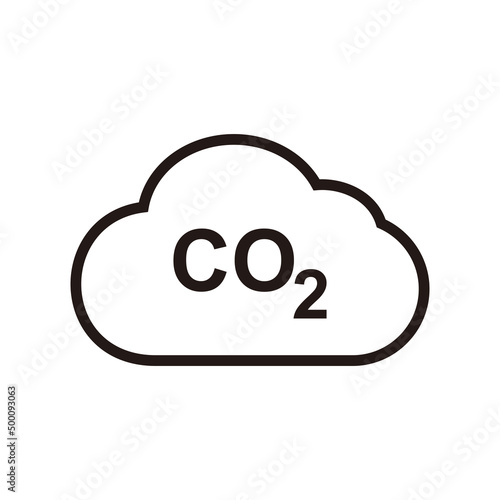 CO2 icon ,co2 emissions icon cloud illustration