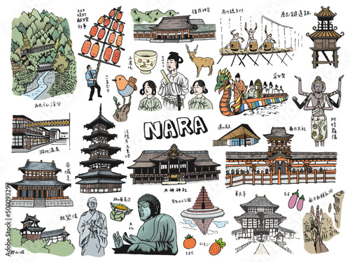 NARA JAPAN Illustration