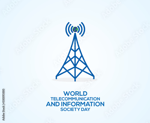 World Telecommunication and Information Society Day. Template for background, banner, card, poster.