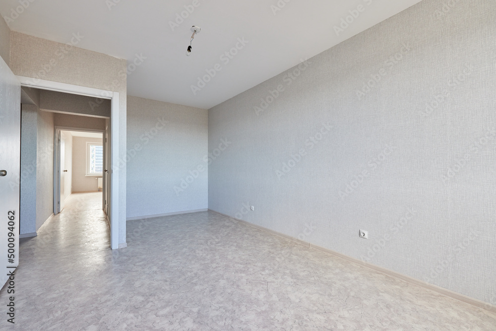 Typical finishing of an apartment in a new building. Real estate object. Typical finishing of an apartment in a new building. Real estate object.