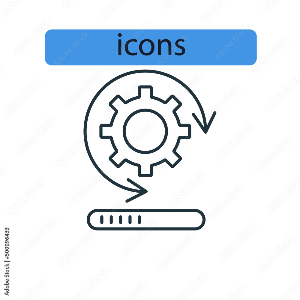 Upgrade Update icons symbol vector elements for infographic web Upgrade Update icons symbol vector elements for infographic web