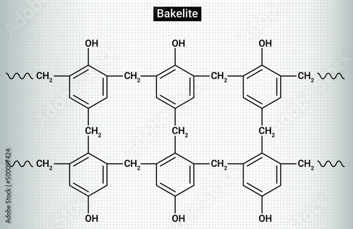 Polyoxybenzylmethylenglycolanhydride, better known as Bakelite, was the first plastic made from synthetic components photo