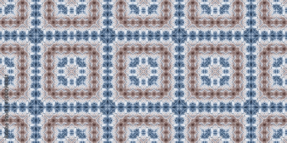 Dark indigo blu bandanna style tie dye border pattern. Seamless vintage ethnic silk home decor edging ribbon design. Masculine tape band. For modern vintage scarf and fashion decoration. Dark indigo blu bandanna style tie dye border pattern. Seamless vintage ethnic silk home decor edging ribbon design. Masculine tape band. For modern vintage scarf and fashion decoration.