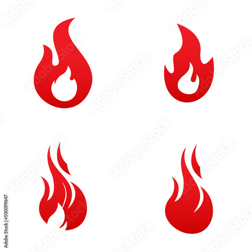 Set logo fire., Vector illustration for design