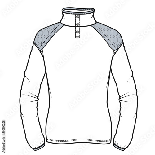 illustration of fleece sketch	for women