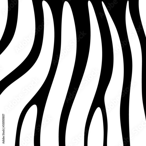 Curved stripes seamless pattern. Zebra skin ornament. Animal fur ornate. Wildlife, natural texture. Wild animals motif image. Curves wallpaper. Digital paper, textile print, web design. Vector work.